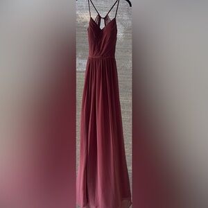 Wine Red Maxi Skirt